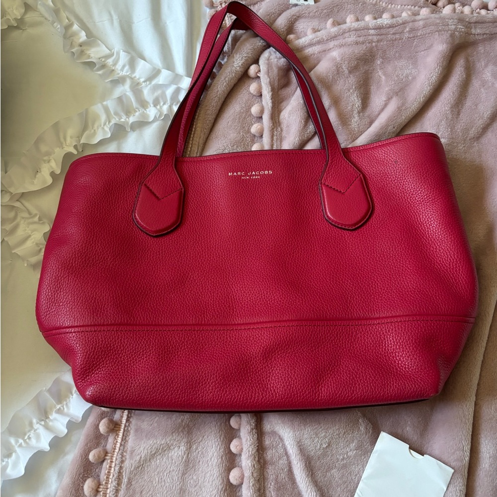 Marc Jacobs Pink/Red Leather Tote Bag